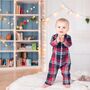 Personalised Baby Tartan Pyjama Romper, thumbnail 1 of 4