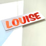 Handmade Name Sticker Personalised Fluorescent Vinyl, thumbnail 6 of 6
