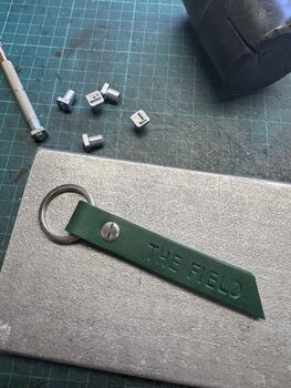 Fyfield Leather Key Fob, 5 of 6