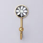 G Decor Floral Mother Of Pearl Gold Brass Coat Hook, thumbnail 2 of 5