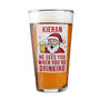 Personalised Funny Santa Beer Glass Christmas Gift, thumbnail 4 of 4