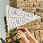 Personalised Pennant Flag Christmas Tree Topper, thumbnail 1 of 1