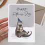 Otter Illustration Father's Day Card For Dad, thumbnail 2 of 2