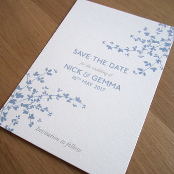 Delicate Foliage Save The Date Card, 7 of 10