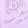 Personalised Pink Fleece Baby Monogram Blanket, thumbnail 2 of 5