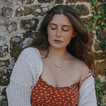 Gold Tone Howlite Disc Necklace, 3 of 5