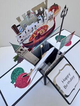 Venice Themed 3D Birthday Card, 5 of 7