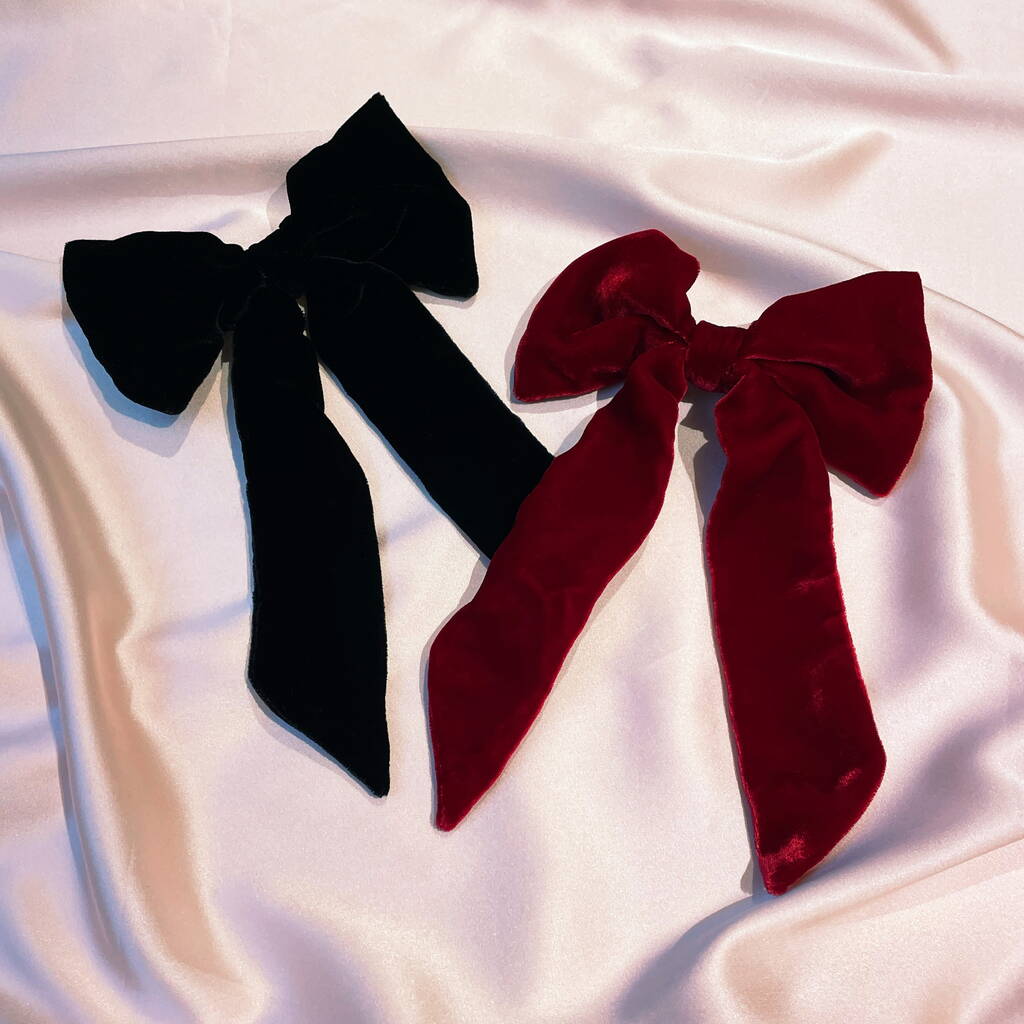 Silk Velvet Euphrasie Hair Bow, 1 of 7