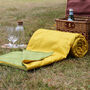 Yellow And Green Fleece Picnic Blanket, thumbnail 3 of 3