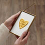 Personalised Brass Embossed Heart Framed Art, thumbnail 1 of 5