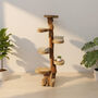 Teak Wood Freestanding Shelves Six Shelf Bookcase, thumbnail 1 of 5