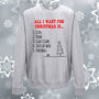 All I Want For Christmas List Adult And Kids Jumper, thumbnail 5 of 6