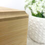 Personalised Bamboo Urn For Cremation Ashes Angel Baby Design, thumbnail 4 of 12