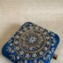 Teal Blue Mandala Design Square Clutch Bag, thumbnail 9 of 10