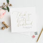 Personalised Thank You Bridesmaid Card | Mock Gold, thumbnail 1 of 4