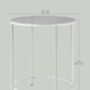Round Side Table Tempered Glass Steel Frame, thumbnail 11 of 12