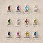 Personalised Teardrop Birthstone Silver Necklace, thumbnail 6 of 12