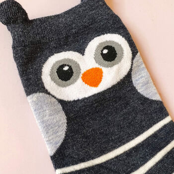 Striped Owl Three Pairs Of Socks In A Gift Box, 5 of 8