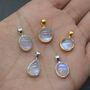 Moonstone Pendant: Sterling Silver, June Birthstone, thumbnail 1 of 5