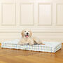 Tenby Stripe Padded Cotton Dog Bed, thumbnail 3 of 11