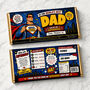 Personalised Superhero Best Dad Chocolate Bar Gift, thumbnail 1 of 4
