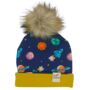 Space Print Unisex Baby Bobble Hat, thumbnail 2 of 3