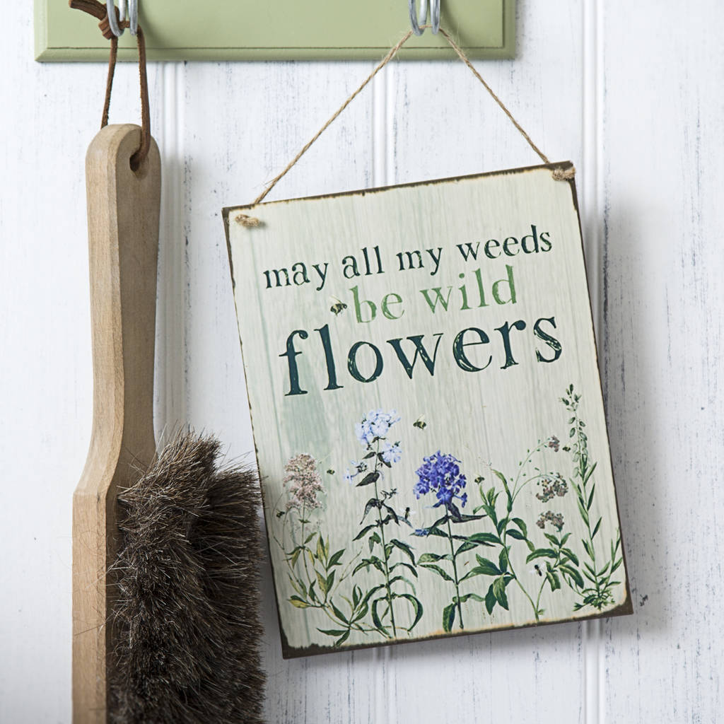 Wild Flowers Garden Sign By The Contemporary Home