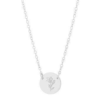 Gold Plated Or Sterling Silver Lily Necklace, 3 of 5