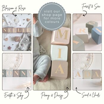 Nursery Name Letter Blocks, Baby Girl Nursery Decor Dusty Pink, 5 of 9