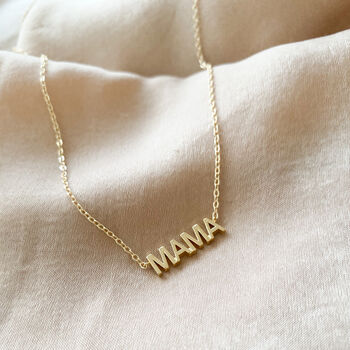 ‘Mama’ 18k Gold Plated Necklace, 2 of 2