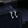 Blue Opal Droplet Ear Jacket In Sterling Silver, thumbnail 2 of 9