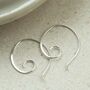 Sterling Silver Wired Curl Threader Earrings, thumbnail 2 of 7