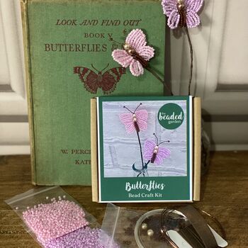 Butterfly Bead Craft Kit Pink/Purple, 2 of 4