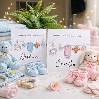 Personalised New Baby Welcome Card, 2 of 3
