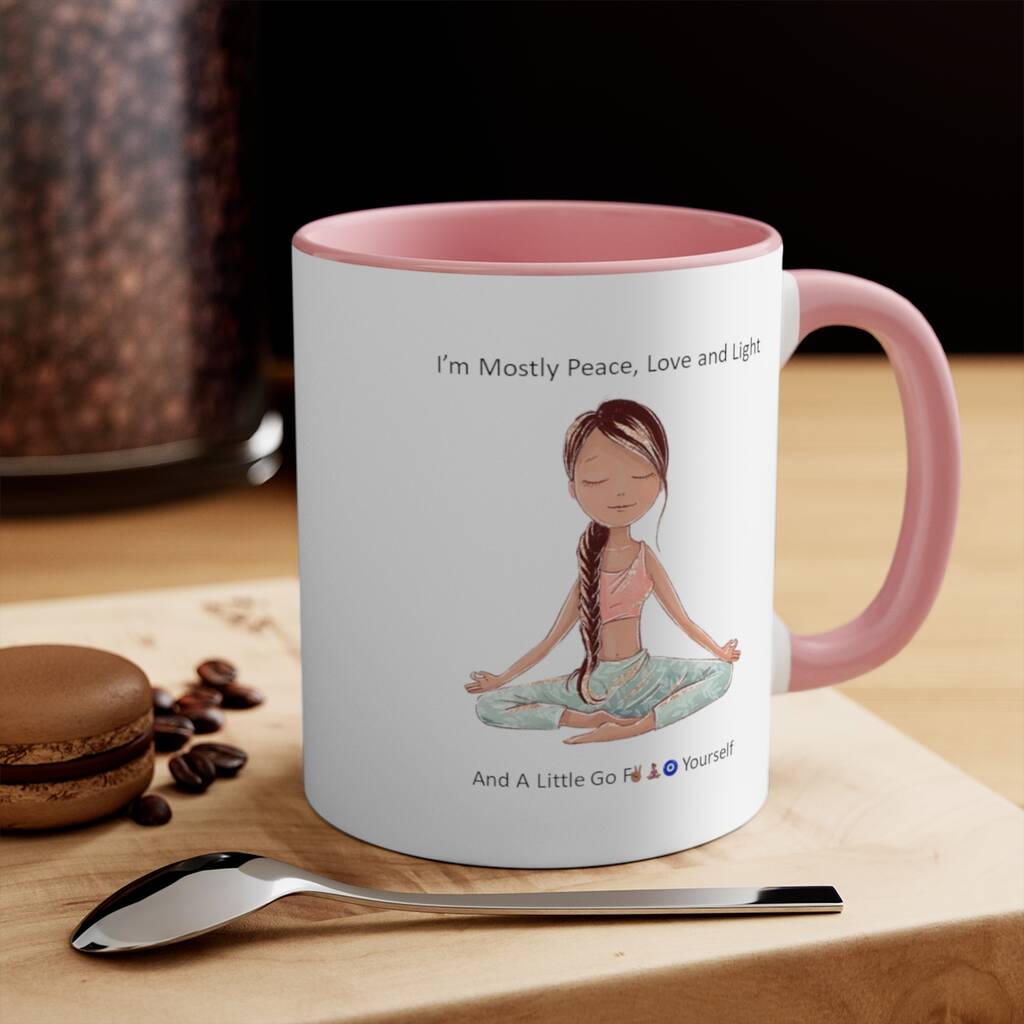 Peace Love And Light Yoga Mug
