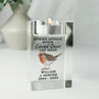 Personalised Robin Memorial Glass Tealight Holder, thumbnail 4 of 6