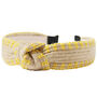 Raffia Knot Hairband With Contrasting Topstitching, thumbnail 6 of 12