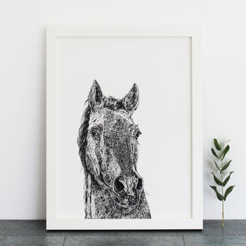 horse print by ros shiers | notonthehighstreet.com