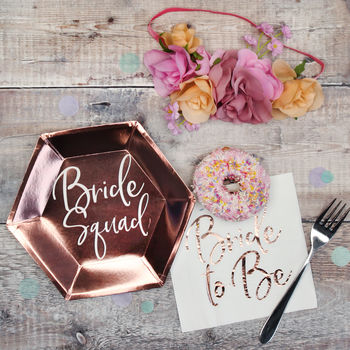 Hen Party Rose Gold Bride To Be Napkins, 5 of 7