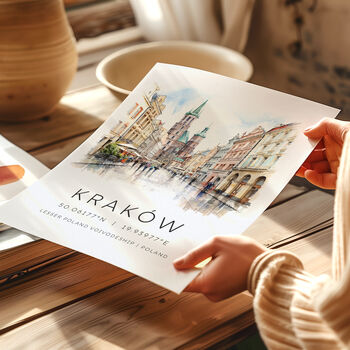 Krakow Poland Travel Wall Print, 4 of 7