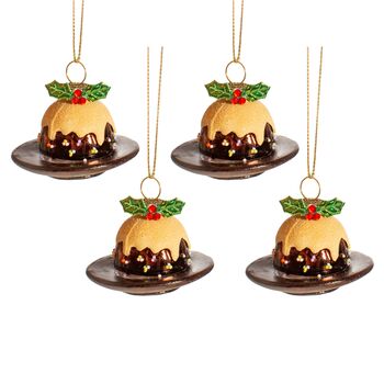 Set Of Two Christmas Pudding Shaped Bauble, 5 of 5