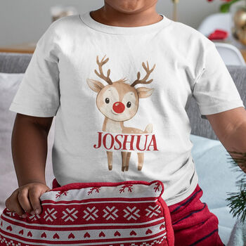 Cute Reindeer Name Christmas Children's Clothing, 4 of 4