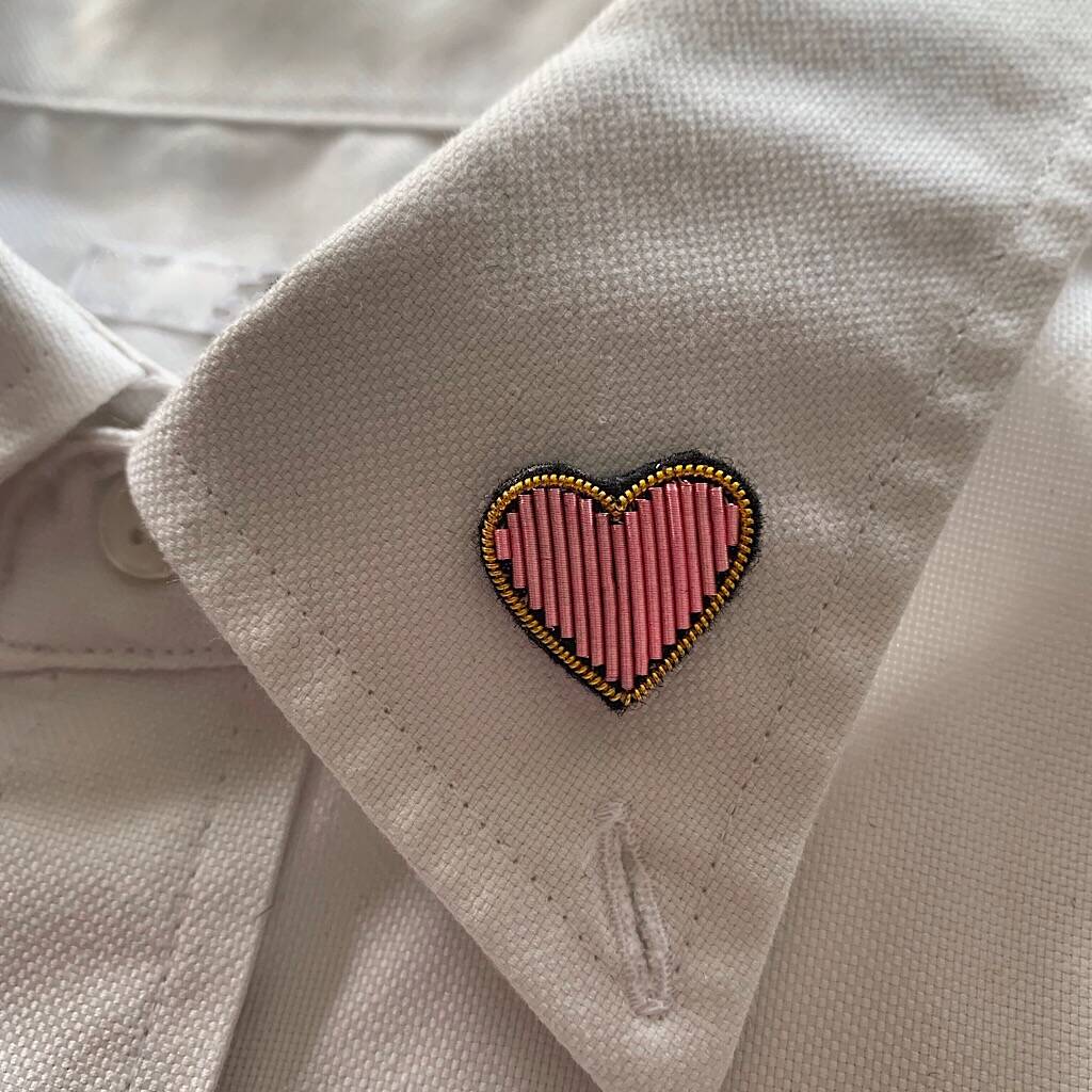 Heart Hand Embroidered Pin By Hattie Mc Gill Embroidery ...