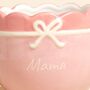 Pink Ceramic Scallop Edge Bow Mama Mug, thumbnail 2 of 4