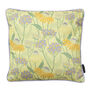 Echinacea Yellow Floral Patterned Cotton Cushion, thumbnail 2 of 5