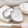 Personalised Silver Plated Heart Compact Mirror, thumbnail 5 of 8