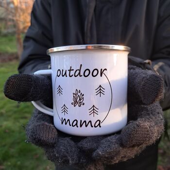 Outdoor Mama Enamel Mug, 4 of 4