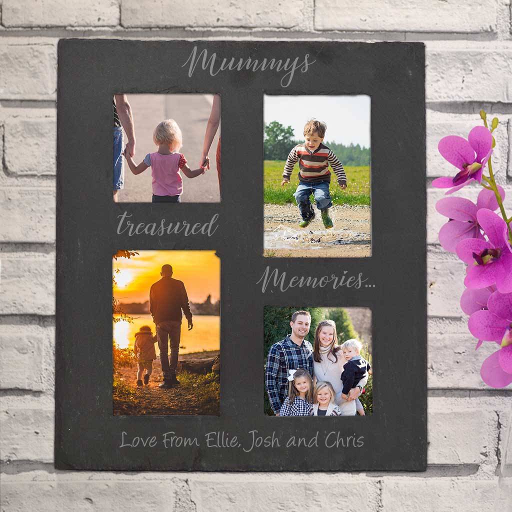 personalised collage slate photo frame for mum by