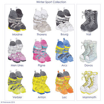 Personalised Ski Boot Family Writing Paper, 2 of 6