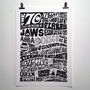 The Seventies 1970’s Decade Typography Print, thumbnail 2 of 10
